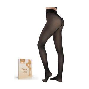 Black Fleece Lined Tights Leggings Size Small